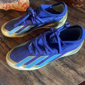 Kids' Blue and Gold soccer cleats